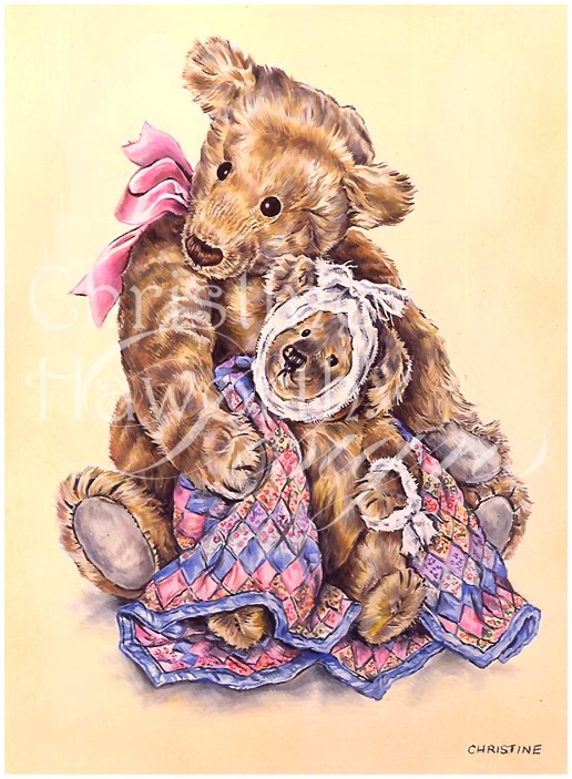 Meadow Cottage Bears : Poorly Bear &copy; Copyright Christine Haworth Designs