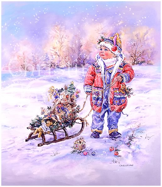 Winter Paintbox Poppets : Santa's Little Helper &copy; Copyright Christine Haworth Designs