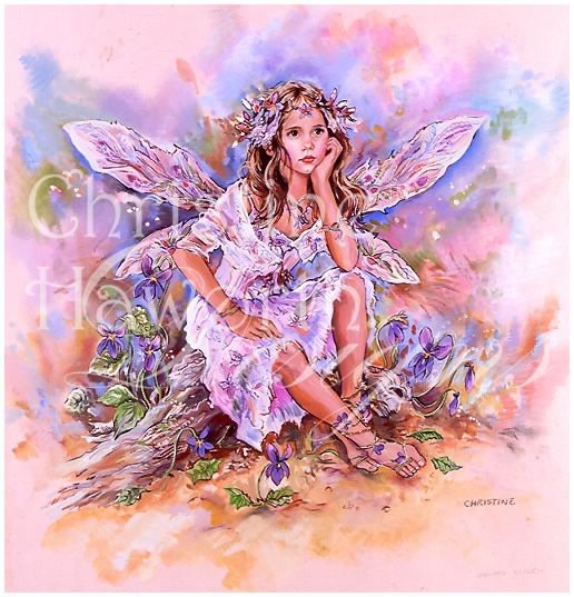 Faerie Poppets : The Scented Violet &copy; Copyright Christine Haworth Designs